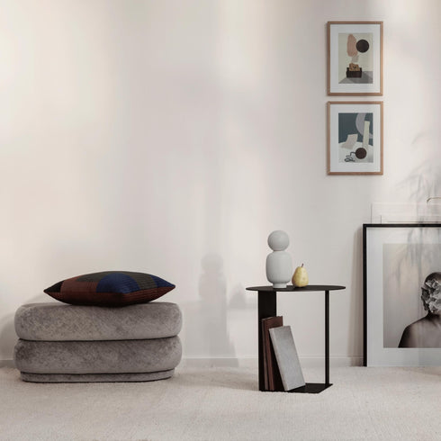 Oval Pouf With 2 Levels